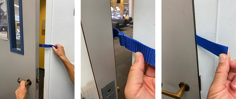 Door strap placements