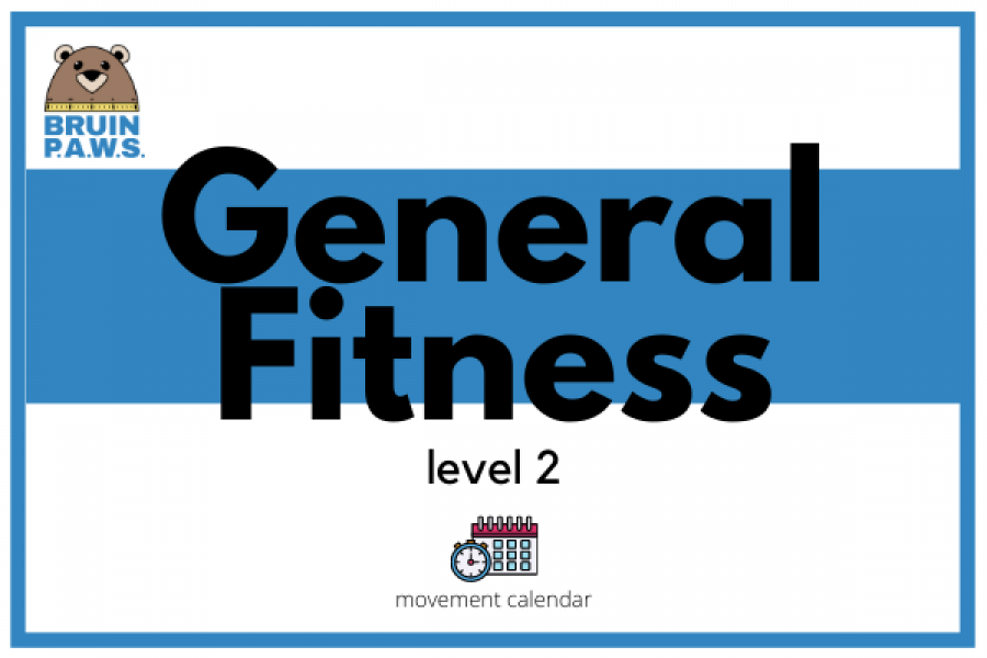 General Fitness level 2 movement calendar