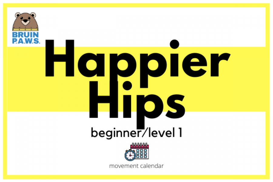 Happier Hips beginner level 1 movement calendar