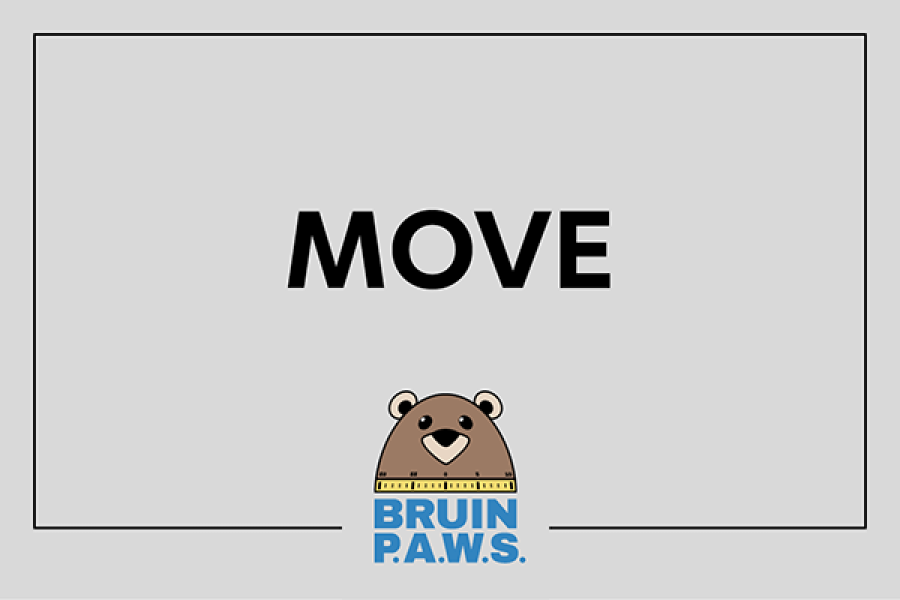 Move Bruin Paws card